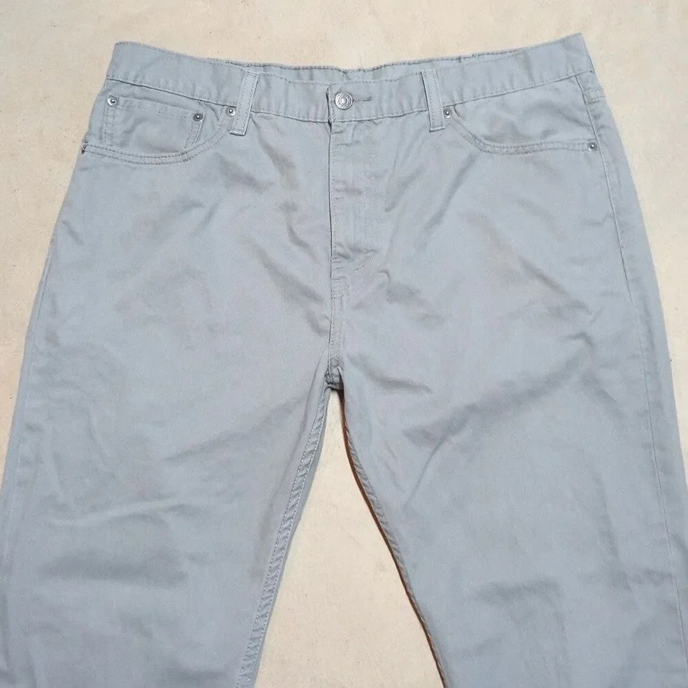 Levi's 508 Jeans Size 38x30 (Fits 37x29) Gray Denim Straight Leg White Tab